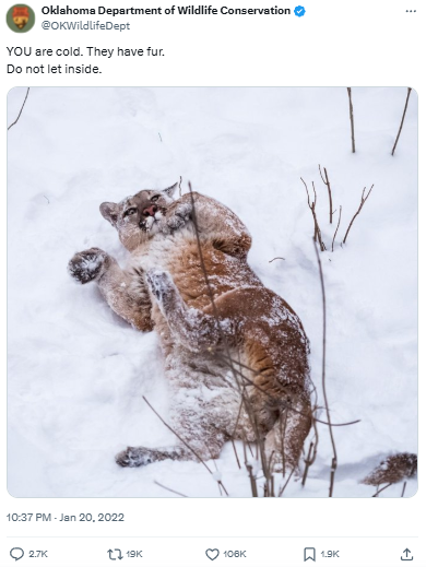 Oklahoma Department of Wildlife Conservation social media campaign