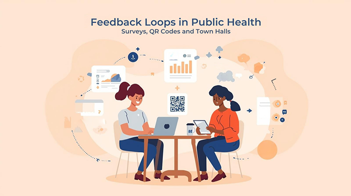 Feedback Loops in Public Health Surveys QR Codes and Town-Halls