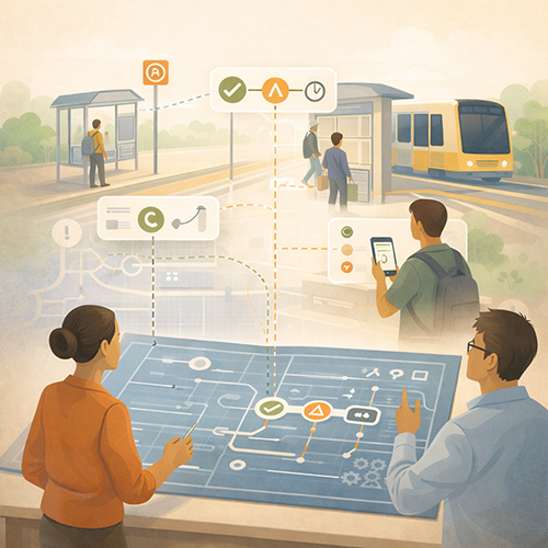 Transit reliability dashboard aligned with alerts, scripts, and reports using consistent metrics and update governance