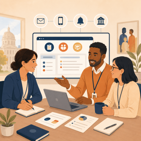 Agency staff align digital benefits instructions across notices, scripts, and partner materials