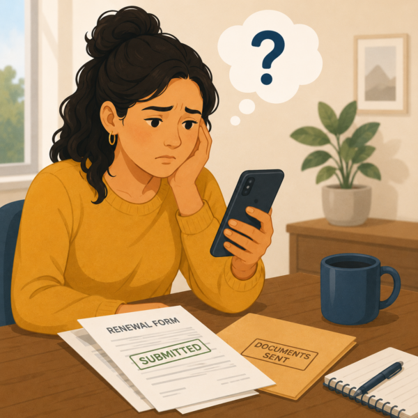 Resident wondering what happened with their public benefits case after submitting documents
