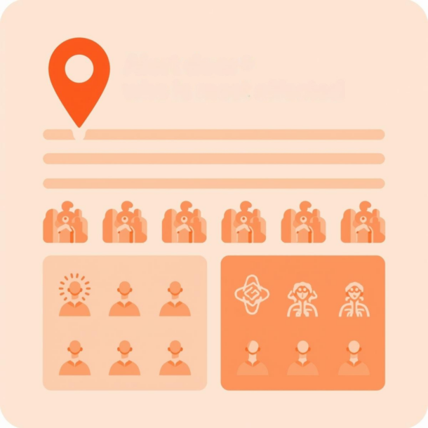 Public health professionals communicating health risks with clear and reassuring messaging