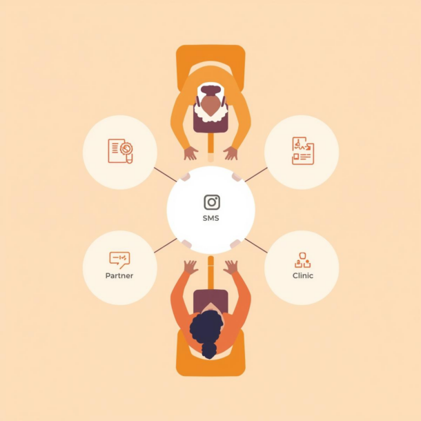 Public health campaign sharing health guidance through social media platforms