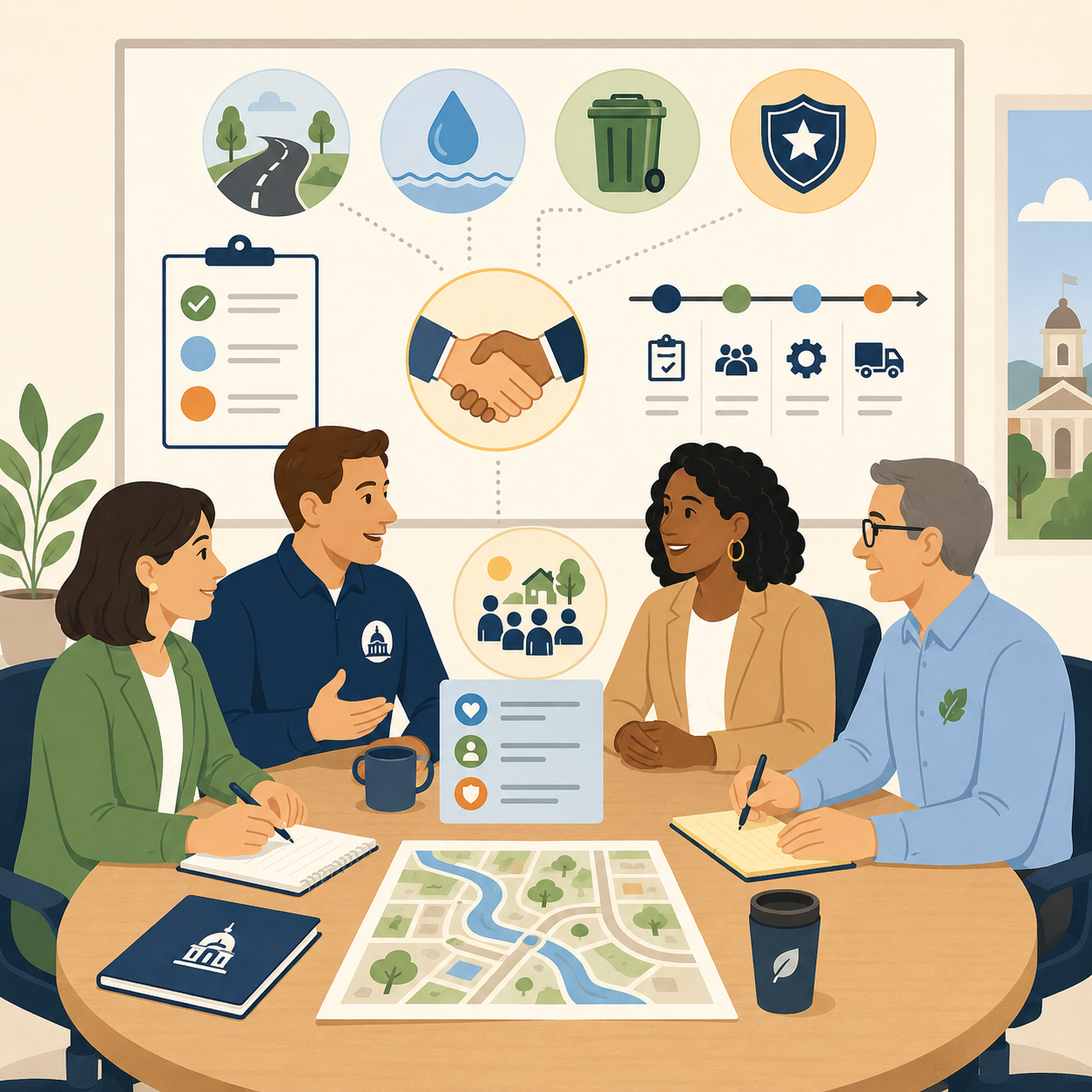 Local government using clear communication and public outreach to explain utility rates, service fees, and the reasons behind proposed increases