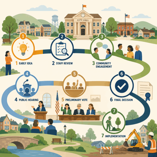 Local government sharing clear updates about road construction, detours, and expected reopening dates through community outreach and public information channels