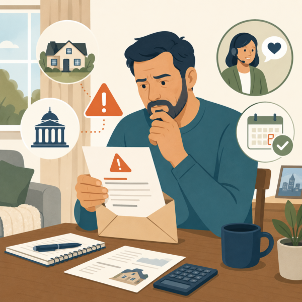Homeowner using an online service to review and apply for eligible property tax exemptions
