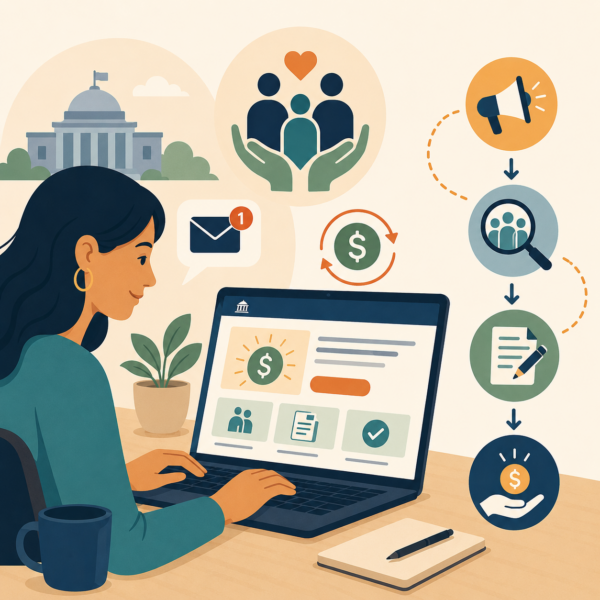 Taxpayer reviewing refundable credit information through an online revenue agency service