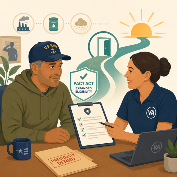 Veterans services office providing clear guidance and personalized support for veterans returning to the VA claims process