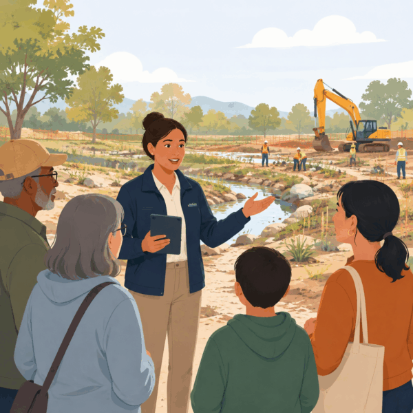 Stakeholders reviewing an environmental permit decision and related guidance