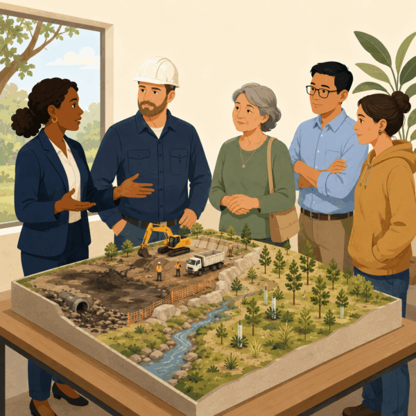 Environmental agency communicating air quality permitting information to the public