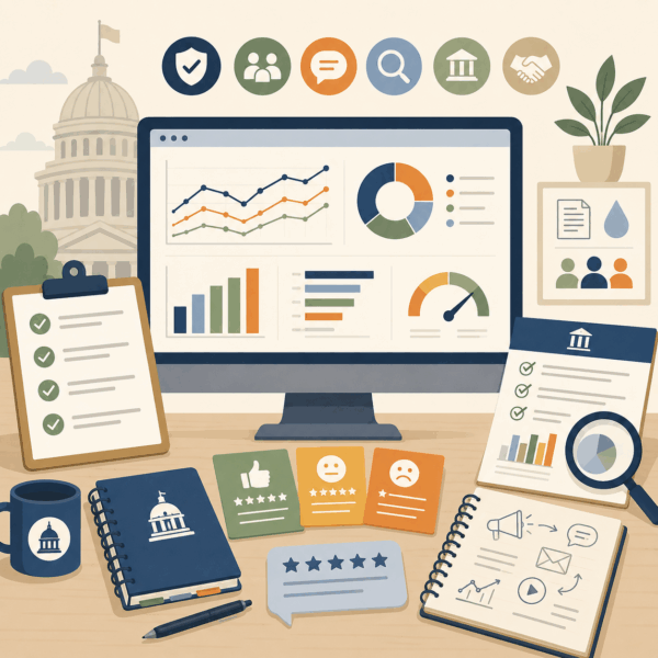 Consumer using a financial regulatory agency website to quickly find information about complaints, licenses, and financial protections