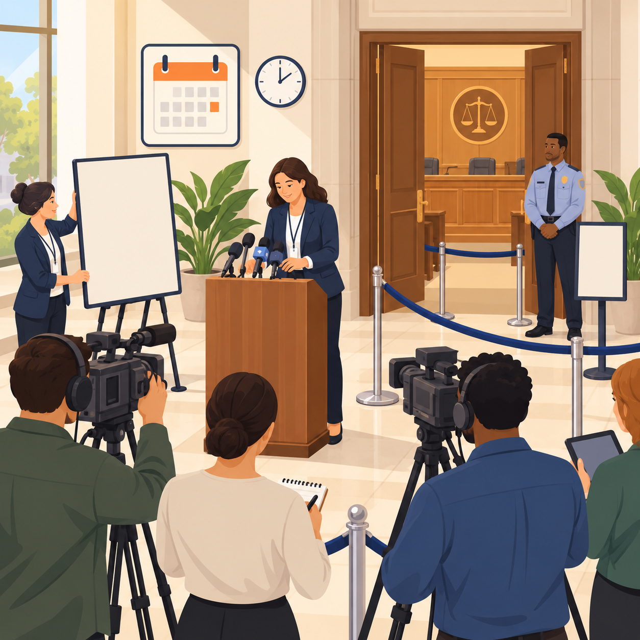 Court administrators communicating with media representatives about court information
