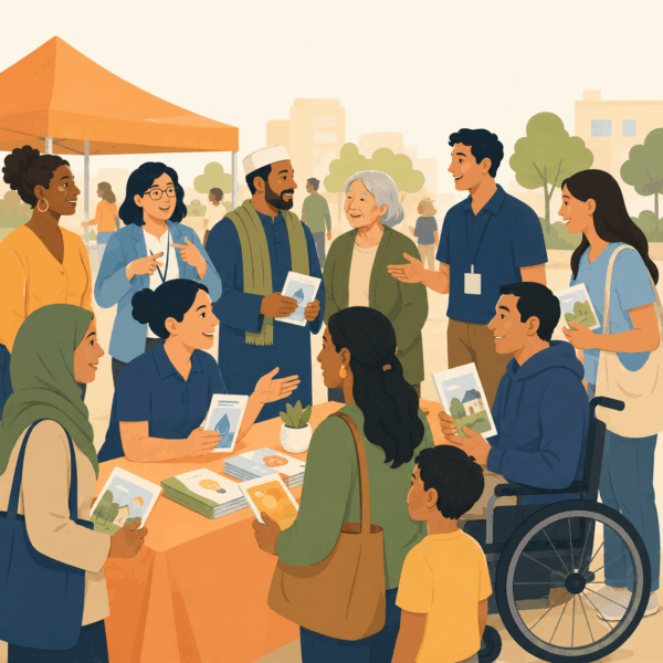 Inclusive utility outreach event serving families, older adults, and people with disabilities.