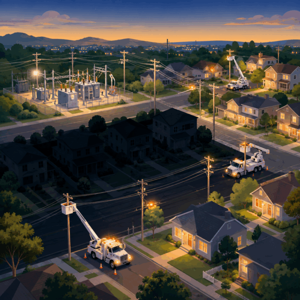 Ratepayers reviewing information about a public power clean energy program