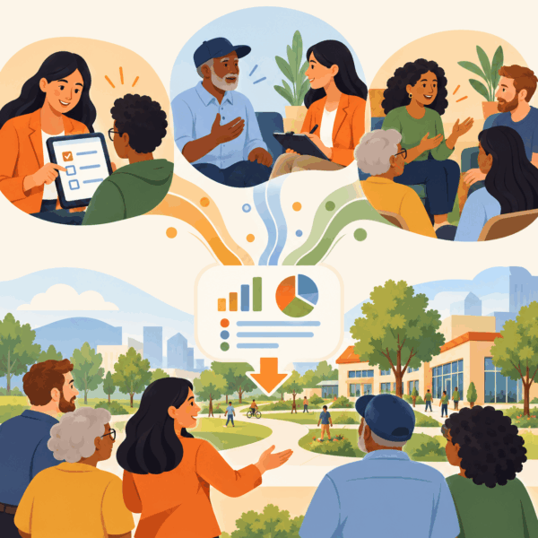 Community voices from interviews, surveys, and group discussions informing public agency decisions and action